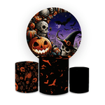 Kit Capa Painel Redondo + Trio Cilindro Decoração Halloween