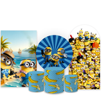 Kit Capa Painel Completo Decoração Festa Tema Minions