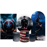 Kit Capa Painel Completo Decoração Festa Infantil Tema Capitão América
