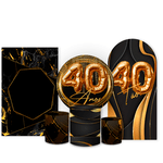 Kit Capa Completo Decoração Festa Tema Aniversário 40 Anos 