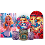 Kit Capa Festa Decoração Tema Alice No País Das Maravilhas