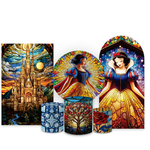 Kit Capa Painel Completo Decoração Festa Branca De Neve