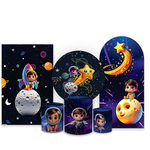 Kit Capa Painel Completo Decoração Festa Tema Astronauta