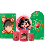 Kit Capa Painel Completo Decoração Festa Branca De Neve