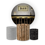 Kit Capa Painel Redondo + Trio Cilindros Decoração Festa Aniversário Boteco Cerveja 