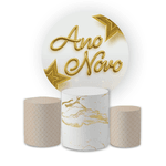 Kit Capa Painel Redondo + Trio Cilindros Decoração ANO NOVO