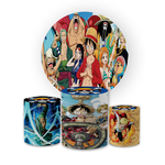 Kit Capa Painel Redondo + Trio Cilindros Decoração ONE PIECE