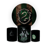 Kit Capa Painel Redondo + Trio Cilindros Decoração Festa Aniversário Filme Harry Potter 