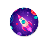 Capa Painel Redondo Astronauta Foguete