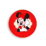 Capa Painel Redondo Minnie Vermelha 03