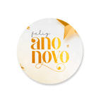 Capa Painel Redondo Feliz Ano Novo Dourado