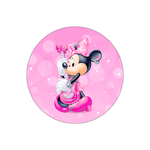 Capa Painel Redondo Minnie Rosa