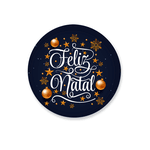 Capa Painel Redondo Feliz Natal Azul