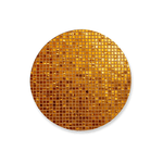 Capa Painel Redondo Shime Wall Dourado Espelhado