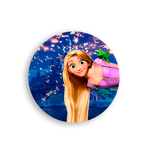 Capa Painel Redondo Enrolados Rapunzel Noite