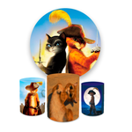 Kit Capa Painel + Trio Cilindros Gatos De Botas e Kitty