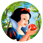 Painel Branca De Neve Maçã Azul