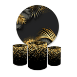 Kit Capa Painel + Trio Cilindros Preto e Dourado 03