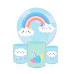 Kit Capa Painel + Trio Cilindros Chuva De Amor Menino