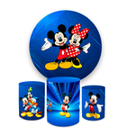 Kit Capa Painel + Trio Cilindros Mickey Azul
