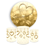 Kit Capa Painel + Trio Cilindros Coração Dourado