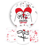 Kit Capa Painel + Trio Cilindros Dia Dos Namorados Flork 02