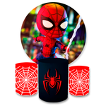 Kit Capa Painel + Trio Cilindros Homem Aranha Baby 02