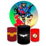 Kit Capa Painel + Trio Cilindros Liga Da Justiça 03