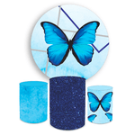 Kit Capa Painel + Trio Cilindros Borboleta Azul