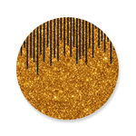 Capa Painel Redondo Glitter Preto Dourado 02