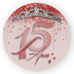 Capa Painel Redondo Decorativo Tema 15 Anos Decoração Festa Aniversário