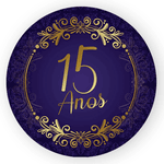 Capa Painel Redondo Decorativo Tema 15 Anos Decoração Festa Aniversário