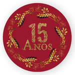 Capa Painel Redondo Decorativo Tema 15 Anos Decoração Festa Aniversário