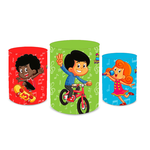 Trio Capas de Cilindros Sublimados Decorativo Tema Infantil 3 Palavrinhas Decoração