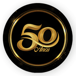 Capa Painel Redondo Decorativo Tema 50 Anos Decoração Festa Aniversário
