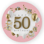 Capa Painel Redondo Decorativo Tema 50 Anos Decoração Festa Aniversário