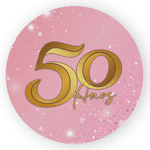 Capa Painel Redondo Decorativo Tema 50 Anos Decoração Festa Aniversário