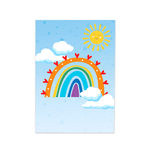 Capa Painel Retangular 1,0x2,0mts Decorativo Tema Arco Íris Decoração Festa Colorido