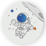 Capa Painel Redondo Decorativo Tema Astronauta Espaço Decoração Festa Infantil