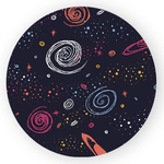 Capa Painel Redondo Decorativo Tema Astronauta Espaço Decoração Festa Infantil