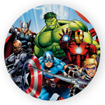 Capa Painel Redondo Decorativo Tema Avengers Decoração Festa Infantil Herói