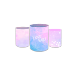 Trio Capas de Cilindros Sublimados Decorativo Tema Bailarina Decoração Infantil Menina