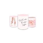 Trio Capas de Cilindros Sublimados Decorativo Tema Bailarina Decoração Infantil Menina