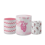 Trio Capas de Cilindros Sublimados Decorativo Tema Bailarina Decoração Infantil Menina