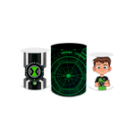 Trio Capas de Cilindros Sublimados Decorativo Tema Ben 10 Herói Alien Decoração Infantil Menino