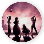 Capa Painel Redondo Decorativo Tema Black Pink Decoração Festa KPOP