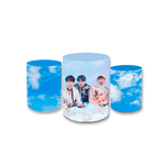 Trio Capas de Cilindros Sublimados Decorativo Tema BTS Banda Kpop Coreana