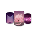 Trio Capas de Cilindros Sublimados Decorativo Tema BTS Banda Kpop Coreana