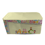 Capa Mesa Tecido Premium Sublimado Veste Fácil 0,70x1,40 Tema Volta as Aulas Colorido Decoração Infantil