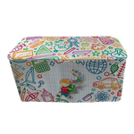 Capa Mesa Tecido Premium Sublimado Veste Fácil 0,70x1,40 Tema Volta as Aulas Colorido Decoração Infantil